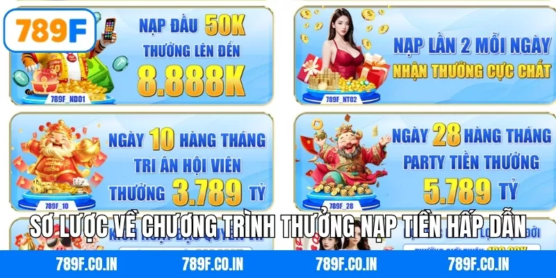 Sơ lược về chương trình thưởng nạp tiền hấp dẫn tại 789F